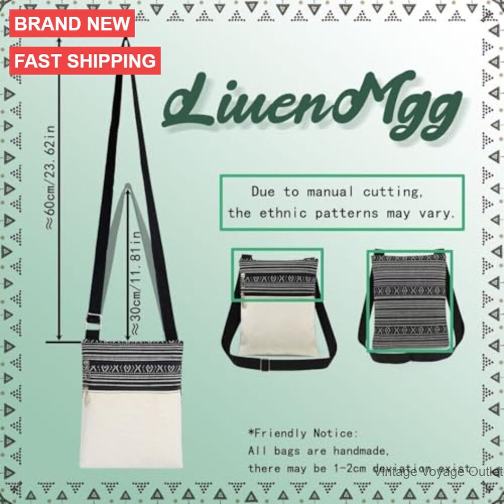 Printed Polyester Crossbody Bag Adjustable Strap … - image 6